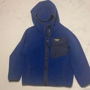 L.L. Bean Royal Blue Hooded Fleece Jacket